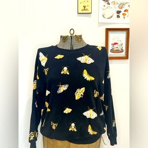 Dark Acadmia Moth Crew Neck